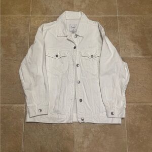 Abercrombie White Denim Jacket